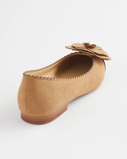 Chico's Women | Microsuede Ballet Flats CARAMEL APPLE