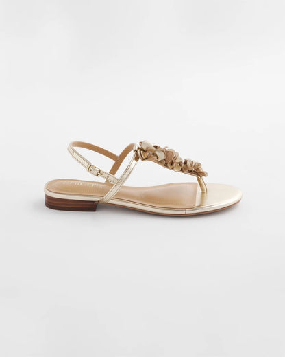 Chico's Women | Sioux Flower T-Strap Sandals GOLD