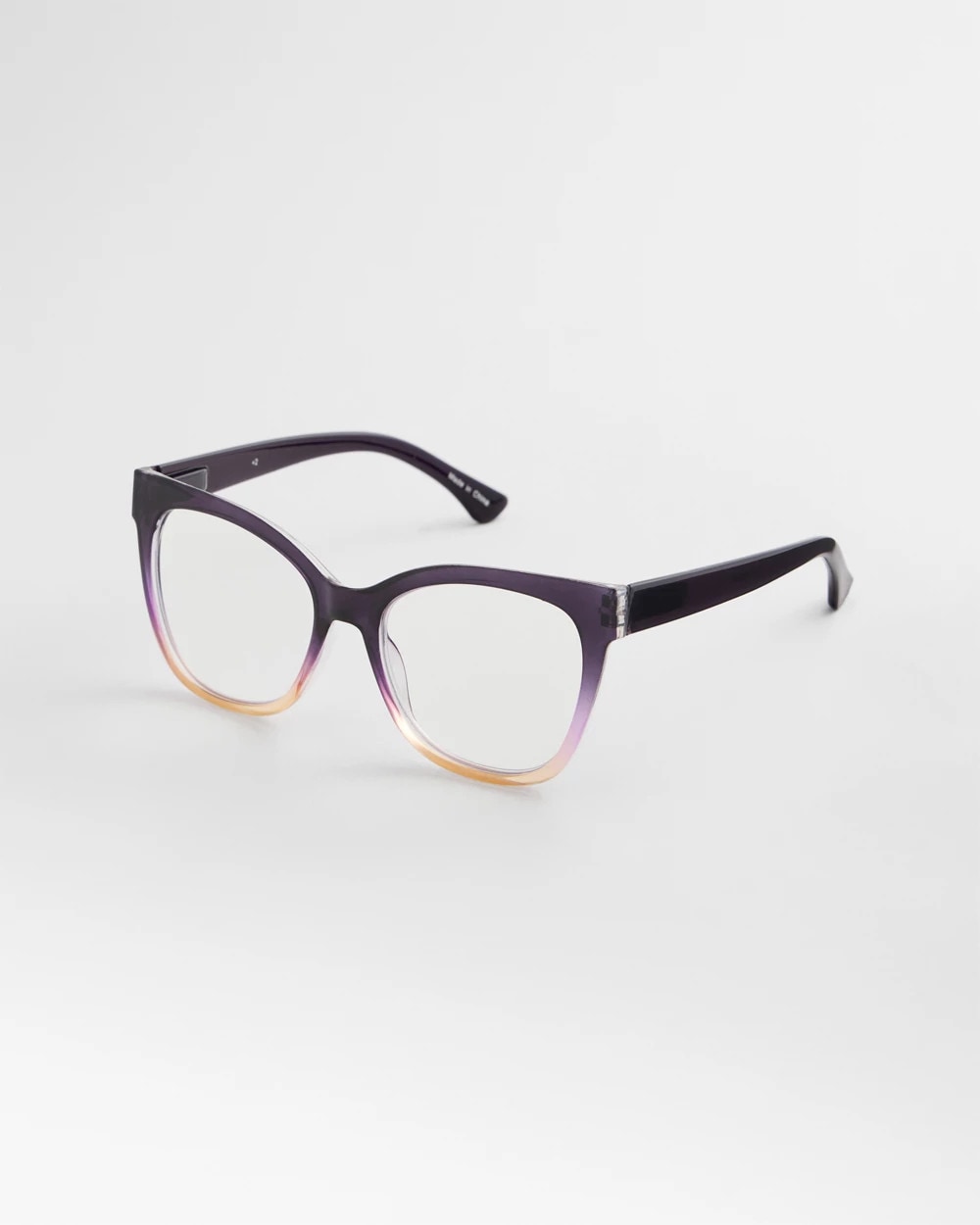 Chico's Women | Cat Eye Colorblock Readers PURPLE