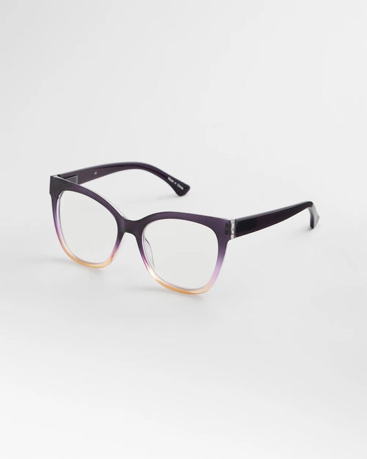 Chico's Women | Cat Eye Colorblock Readers PURPLE