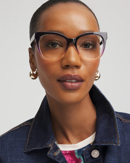Chico's Women | Cat Eye Colorblock Readers PURPLE