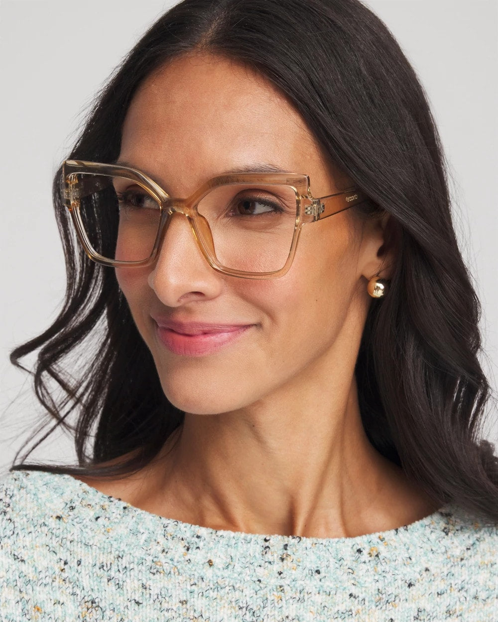 Chico's Women | Square Translucent Readers NEUTRAL
