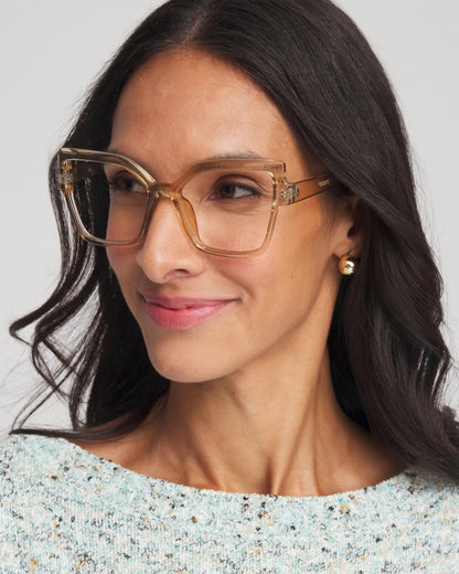 Chico's Women | Square Translucent Readers NEUTRAL