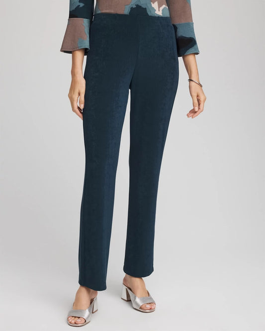 Chico's Women | Petite Travelers™ No Tummy Pants TEAL SHADOW