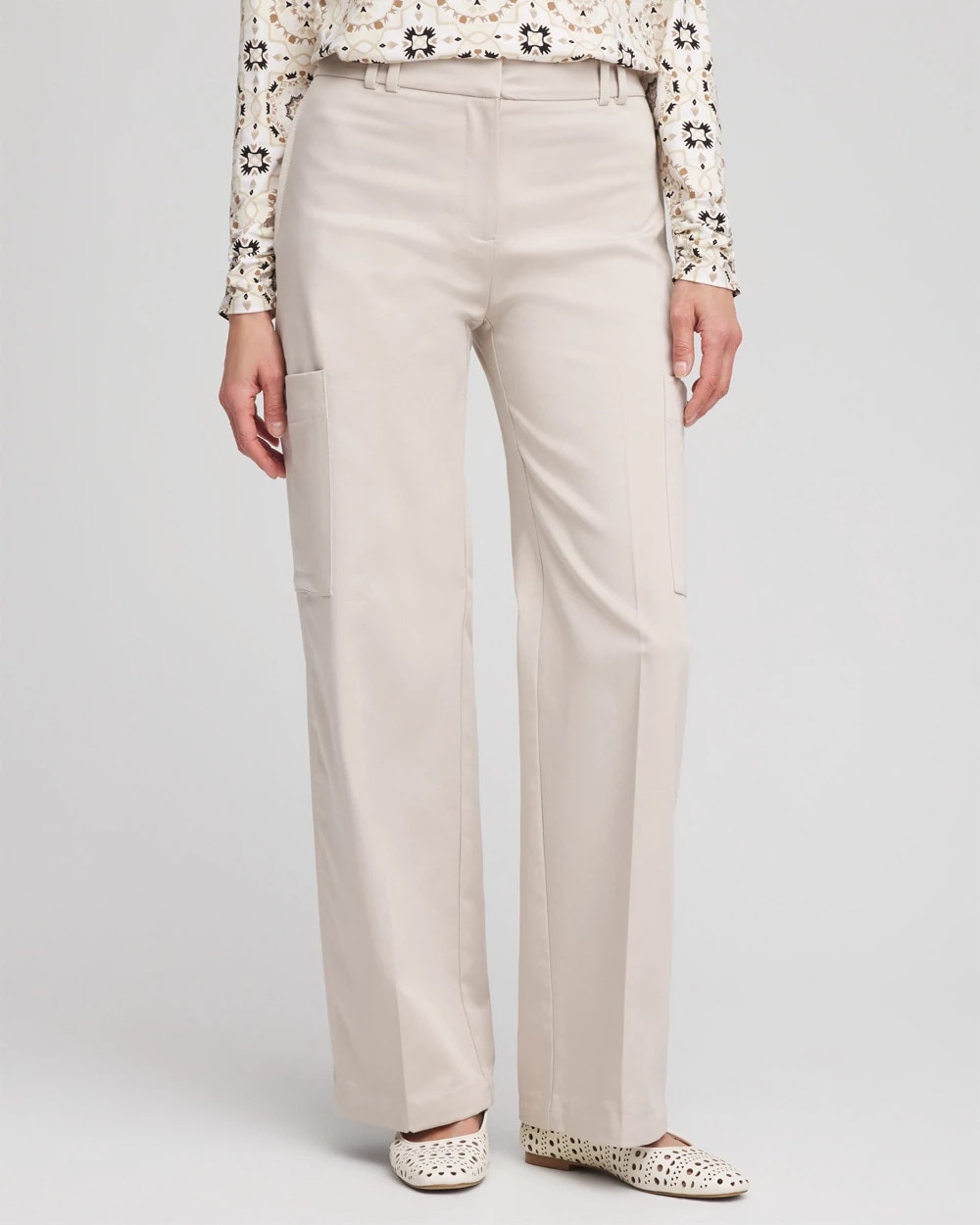 Chico's Women | Petite Sateen Cargo Pants SMOKEY TAUPE