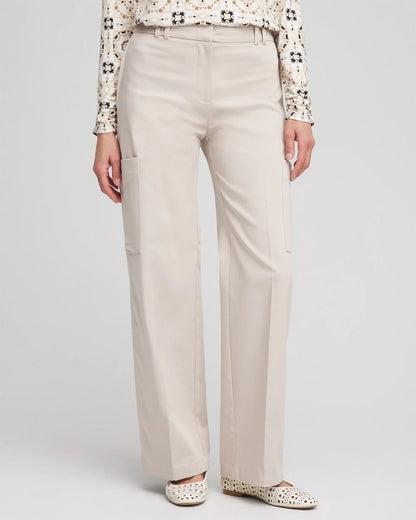 Chico's Women | Petite Sateen Cargo Pants SMOKEY TAUPE