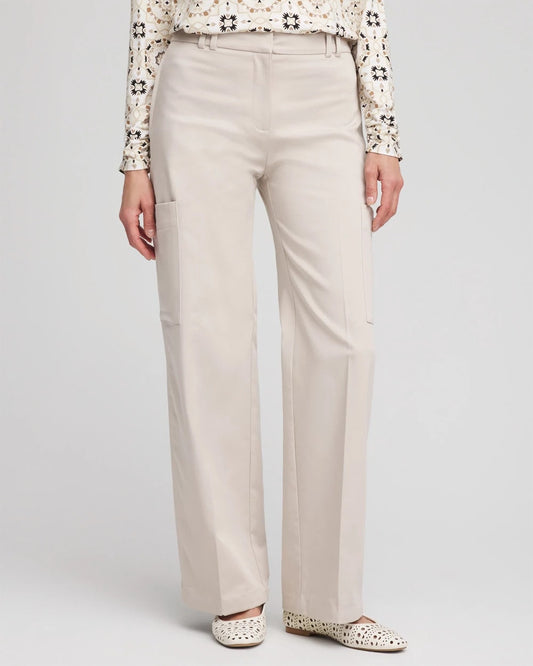 Chico's Women | Petite Sateen Cargo Pants SMOKEY TAUPE