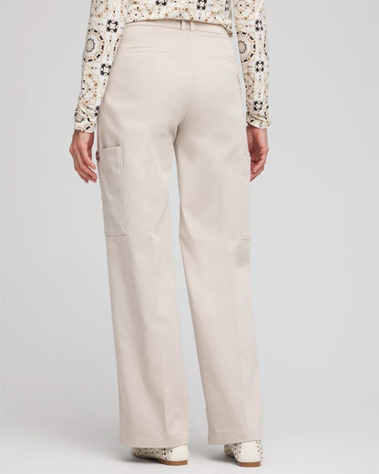 Chico's Women | Petite Sateen Cargo Pants SMOKEY TAUPE