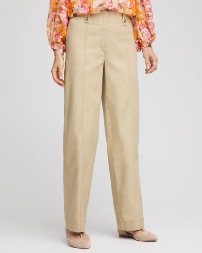 Chico's Women | Petite Canvas Cargo Wide-Leg Pants WILD TRUFFLE