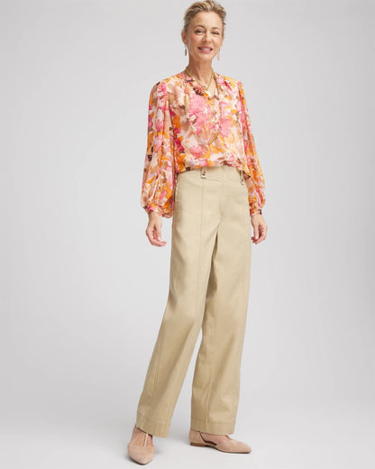 Chico's Women | Petite Canvas Cargo Wide-Leg Pants WILD TRUFFLE