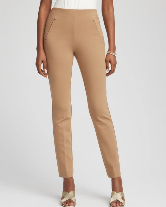 Chico's Women | Petite Juliet Slim Trim Detail Ankle Pants CARAMEL APPLE