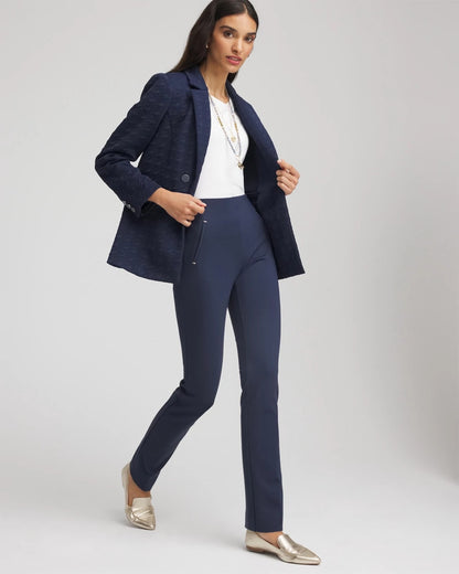 Chico's Women | Petite Juliet Slim Trim Detail Pants PASSPORT BLUE