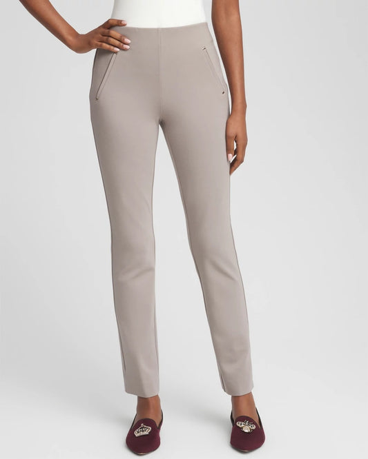 Chico's Women | Petite Juliet Slim Trim Detail Ankle Pants ROCKY MOUNTAIN