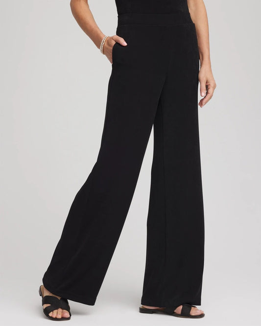 Chico's Women | Petite Travelers™ Wide-Leg Pocket Pants TRAVELERS BLACK