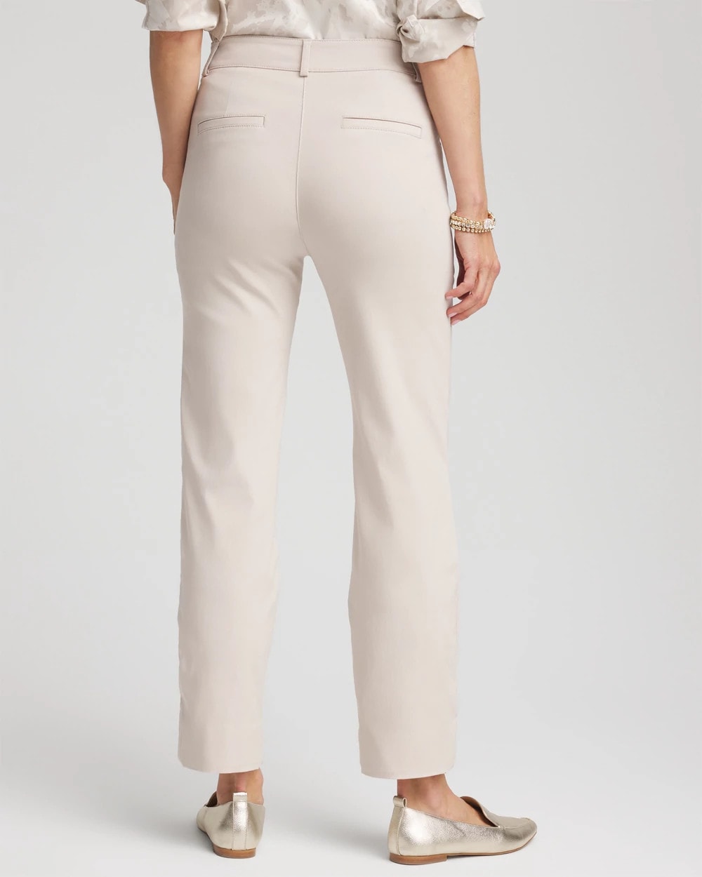 Chico's Women | Petite Bi-Stretch Straight Ankle Pants SMOKEY TAUPE