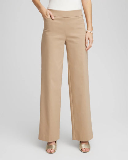 Chico's Women | Petite Brigitte™ Slim Wide-Leg Pants CATTAIL BROWN