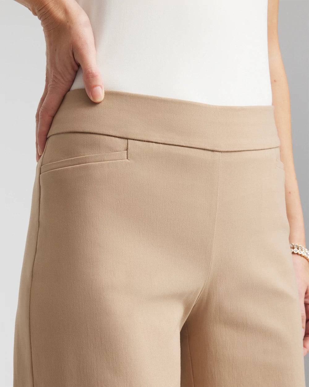 Chico's Women | Petite Brigitte™ Slim Wide-Leg Pants CATTAIL BROWN