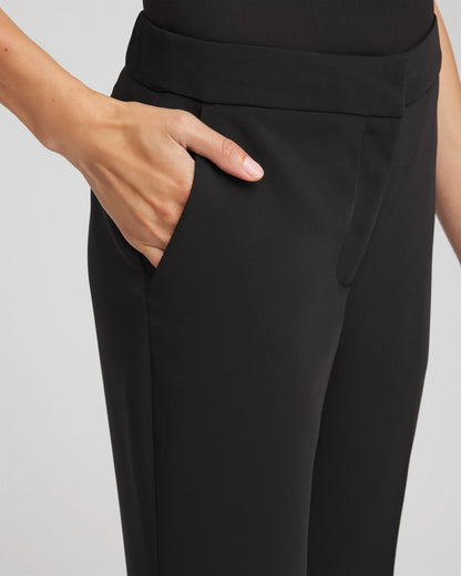 Chico's Women | Petite Crepe Flared Trouser Pants BLACK