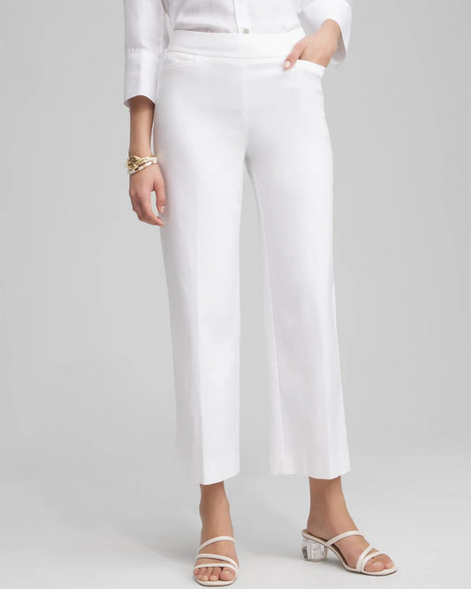 Chico's Women | Petite Brigitte Wide Leg Cropped Pants ALABASTER