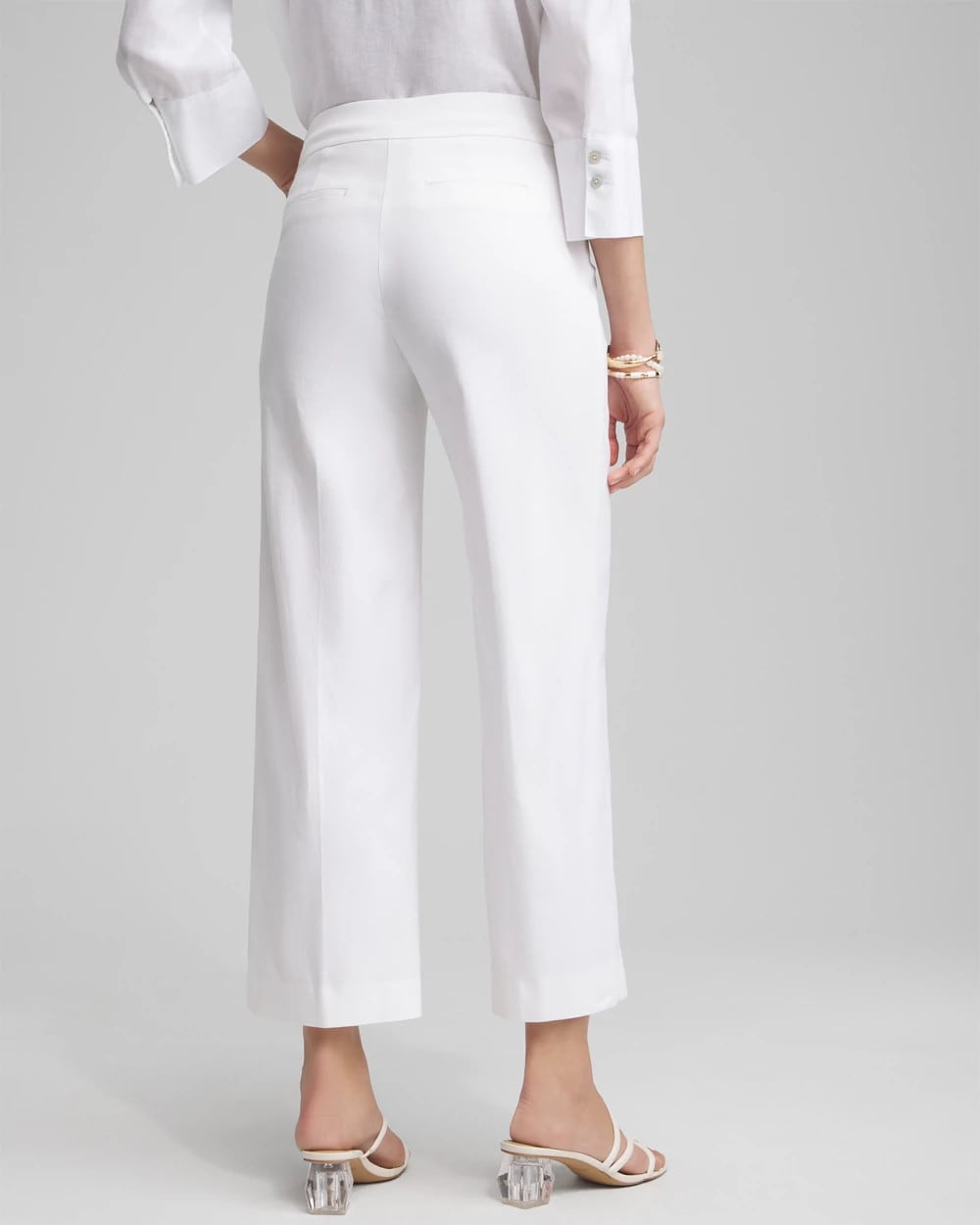 Chico's Women | Petite Brigitte Wide Leg Cropped Pants ALABASTER