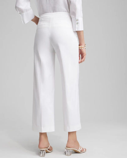 Chico's Women | Petite Brigitte Wide Leg Cropped Pants ALABASTER