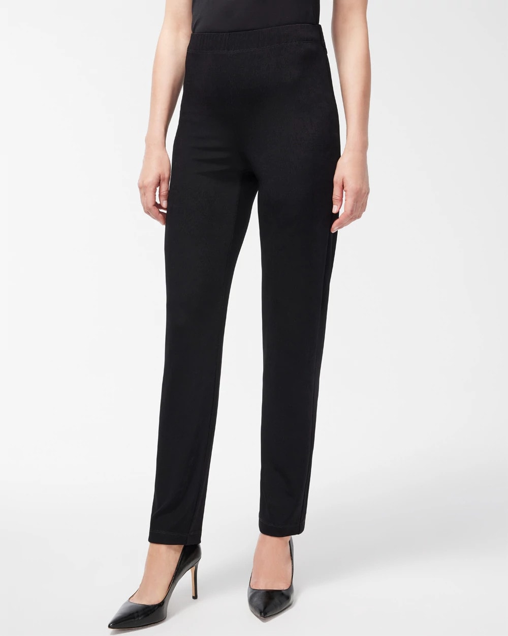 Chico's Women | Petite Travelers™ Essential Slim Pants BLACK