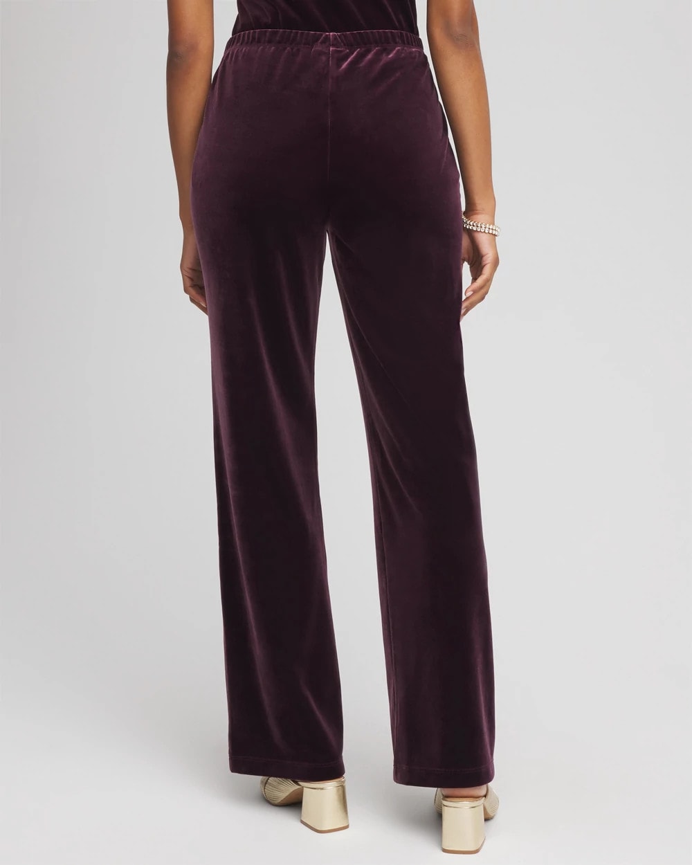 Chico's Women | Petite Travelers™ Velvet No Tummy Pants NIGHT BLOOM