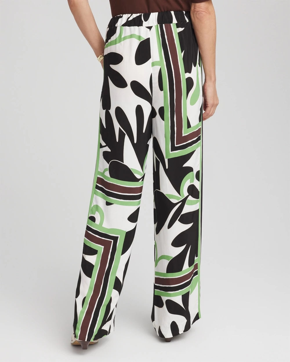 Chico's Women | Petite Printed Silky Soft Pants ECRU