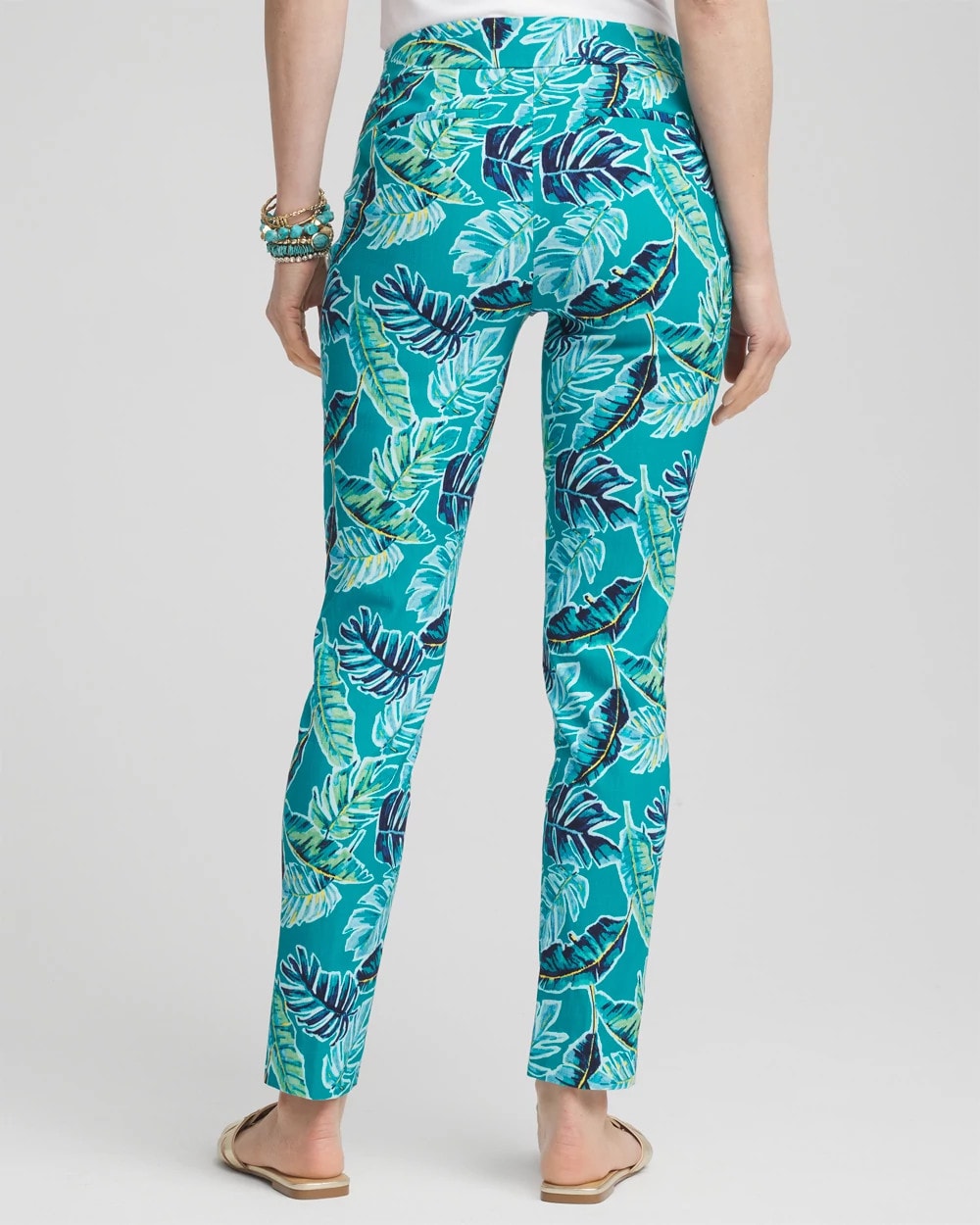 Chico's Women | Brigitte™ Tropical Pull-On Ankle Pants SEASPRAY