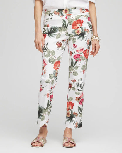 Chico's Women | Petite Brigitte™ Slub Cropped Pants ALABASTER