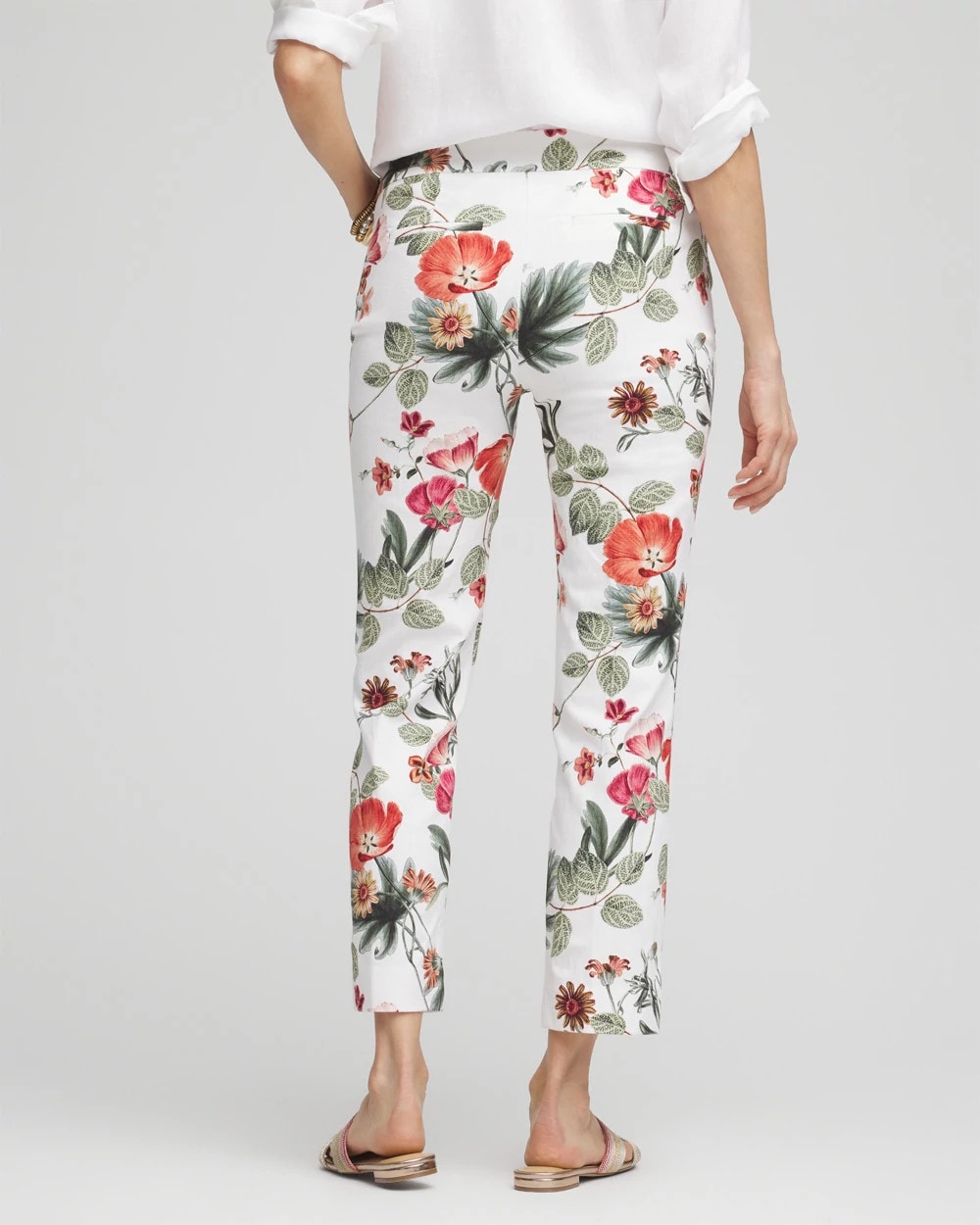 Chico's Women | Petite Brigitte™ Slub Cropped Pants ALABASTER