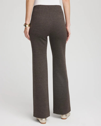Chico's Women | Juliet Jacquard Full-Length Ponte Pants BLACK