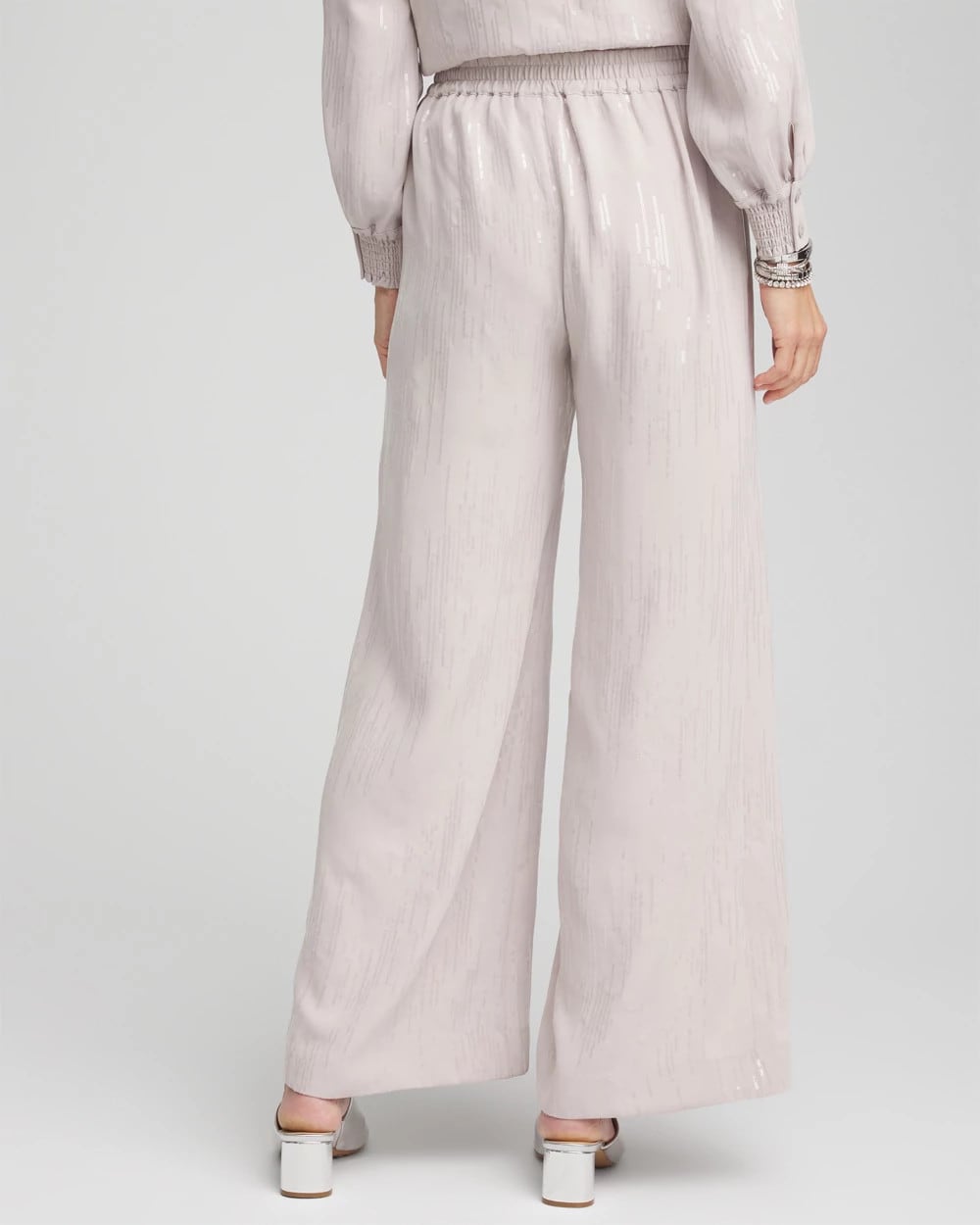 Chico's Women | Petite Sequin Wide Leg Pant HELIUM