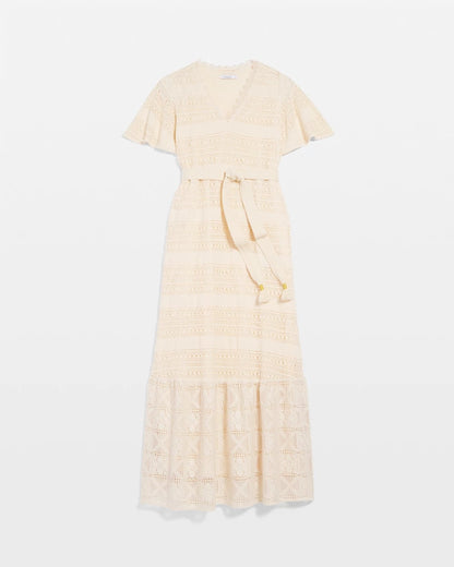 Chico's Women | Crochet-Lace Maxi Dress GLISTENING SAND