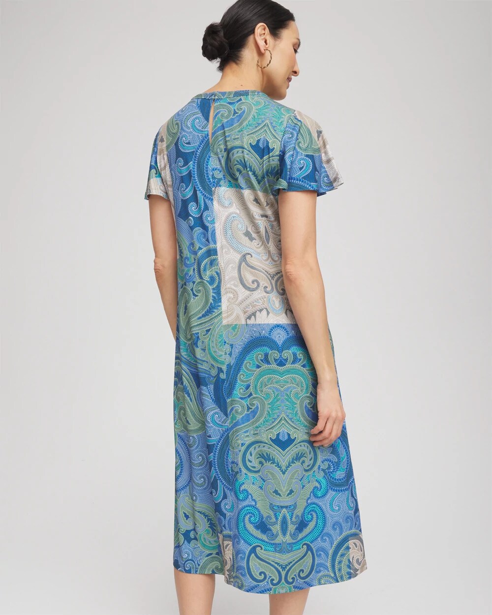 Chico's Women | Petite Trapunto Midi Jersey-Knit Dress MULTI