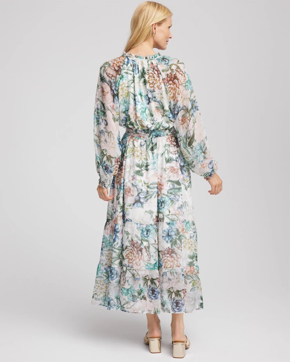 Chico's Women | Petite Georgette Tie-Front Maxi Dress ECRU