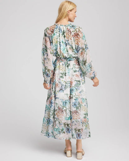 Chico's Women | Petite Georgette Tie-Front Maxi Dress ECRU