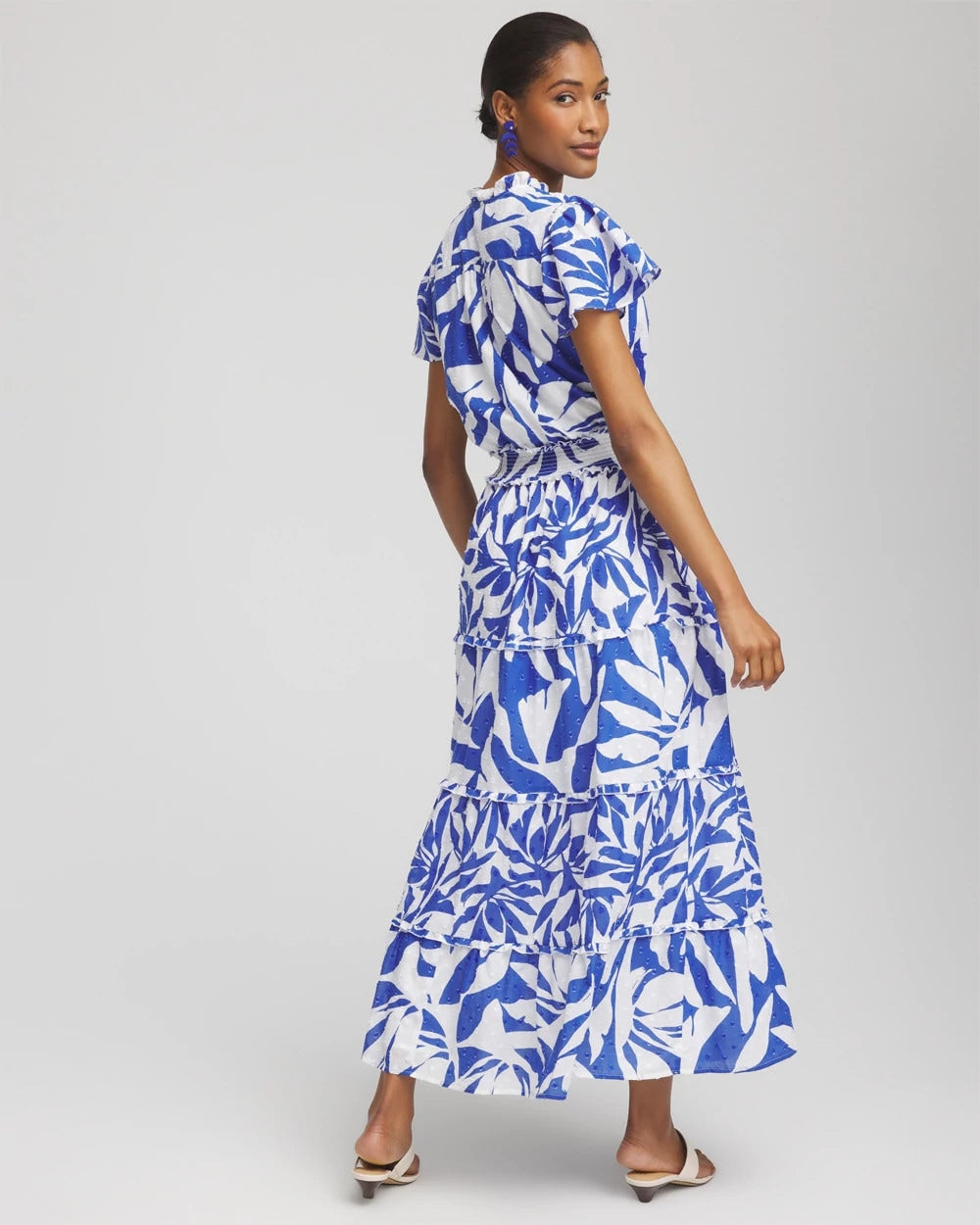 Chico's Women | Petite Flutter Sleeved Maxi Dress RICH COBALT