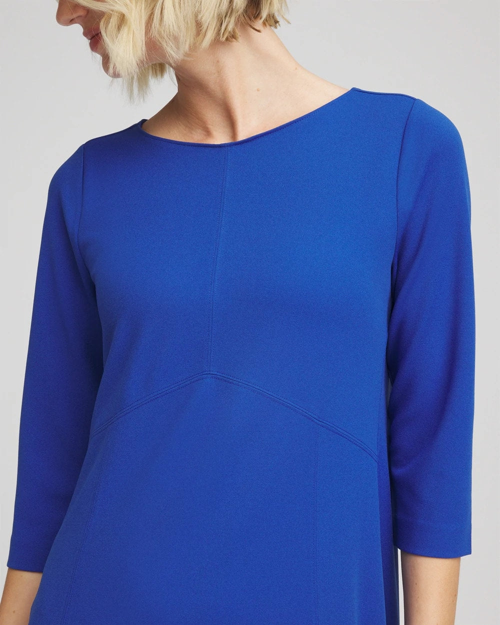 Chico's Women | Petite Seamed Crepe Maxi Dress COBALT STONE