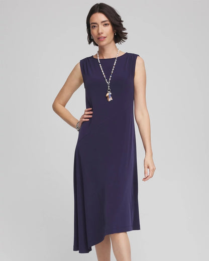 Chico's Women | Petite Travelers™ Knit Sleeveless Dress PASSPORT BLUE
