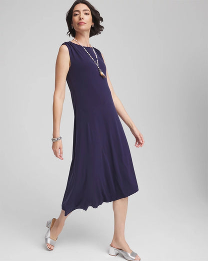 Chico's Women | Petite Travelers™ Knit Sleeveless Dress PASSPORT BLUE
