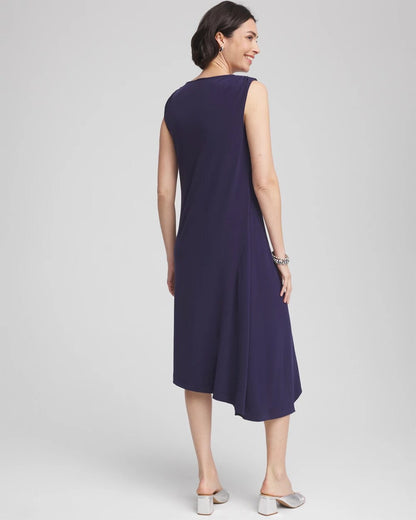 Chico's Women | Petite Travelers™ Knit Sleeveless Dress PASSPORT BLUE