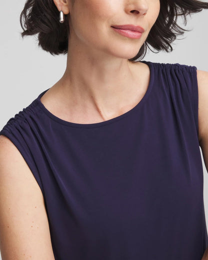Chico's Women | Petite Travelers™ Knit Sleeveless Dress PASSPORT BLUE