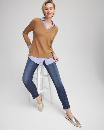 Chico's Women | Petite Pull-On Slim Ankle Jeggings ESTERO INDIGO