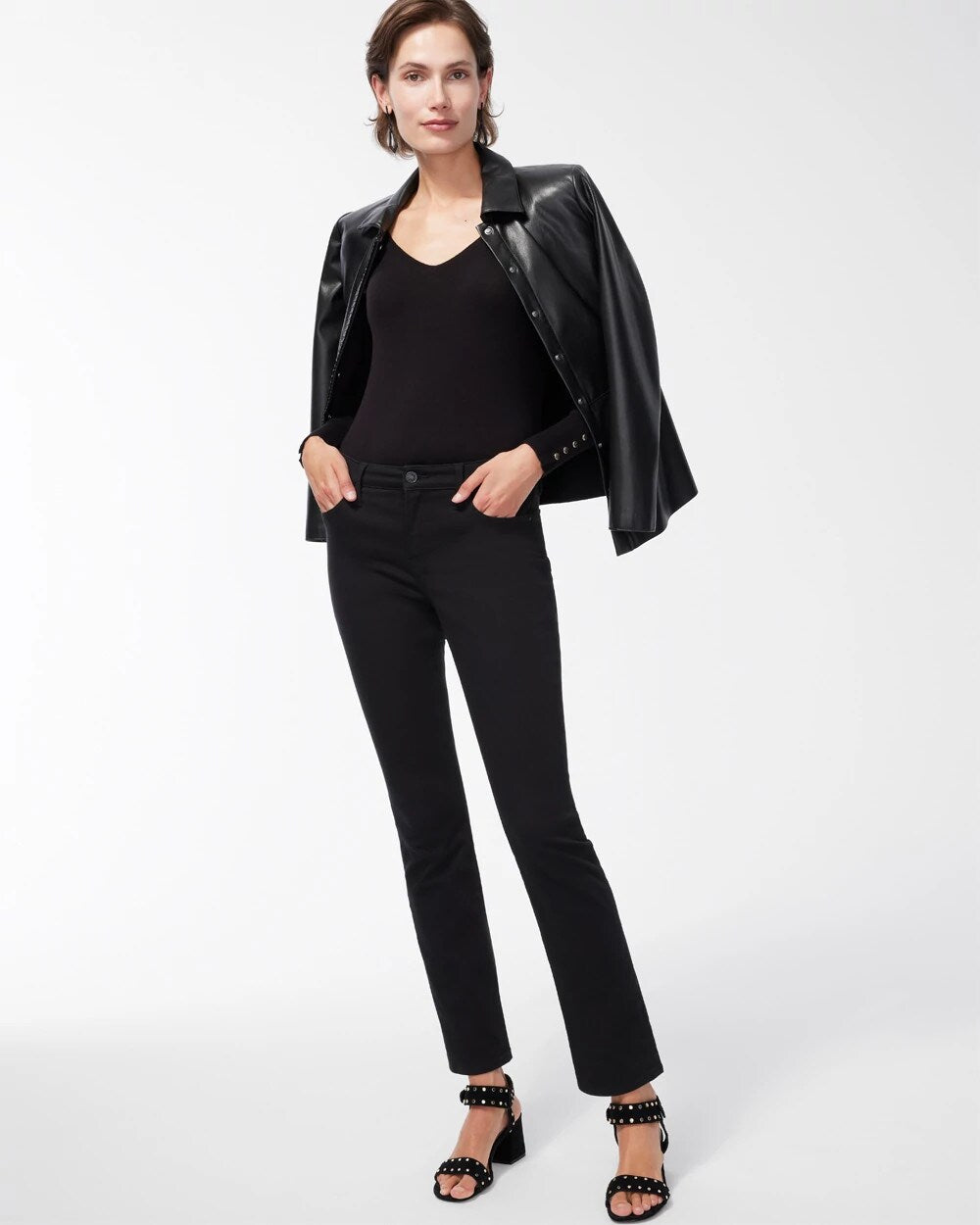 Chico's Women | Petite Girlfriend Slim Jeans BLACK