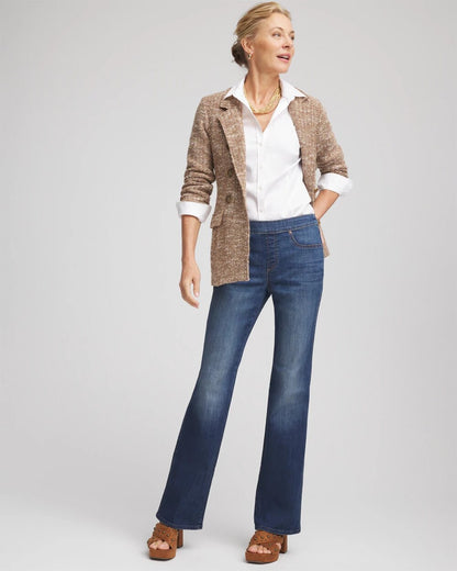 Chico's Women | Petite Pull-On Slim Bootcut Jeggings ESTERO INDIGO
