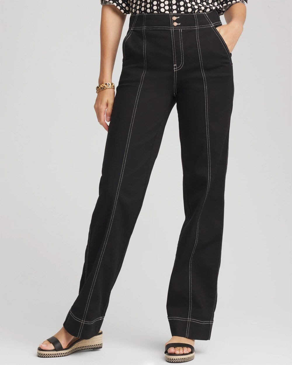 Chico's Women | Petite Pull-On Wide-Leg Jeans BLACK