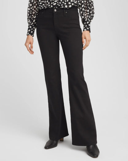 Chico's Women | Petite Girlfriend Flared Leg Jeans BLACK