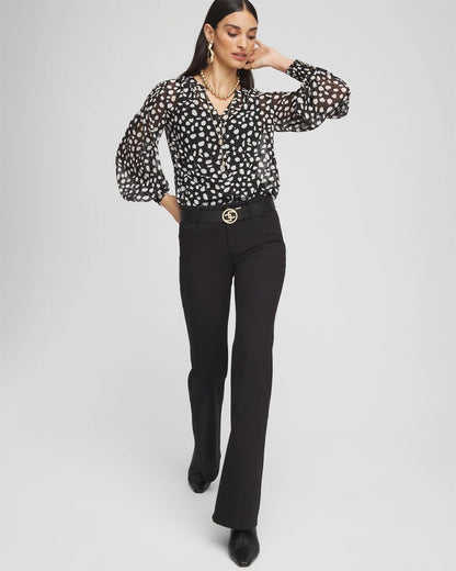 Chico's Women | Petite Girlfriend Flared Leg Jeans BLACK