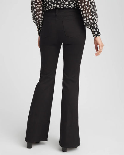 Chico's Women | Petite Girlfriend Flared Leg Jeans BLACK